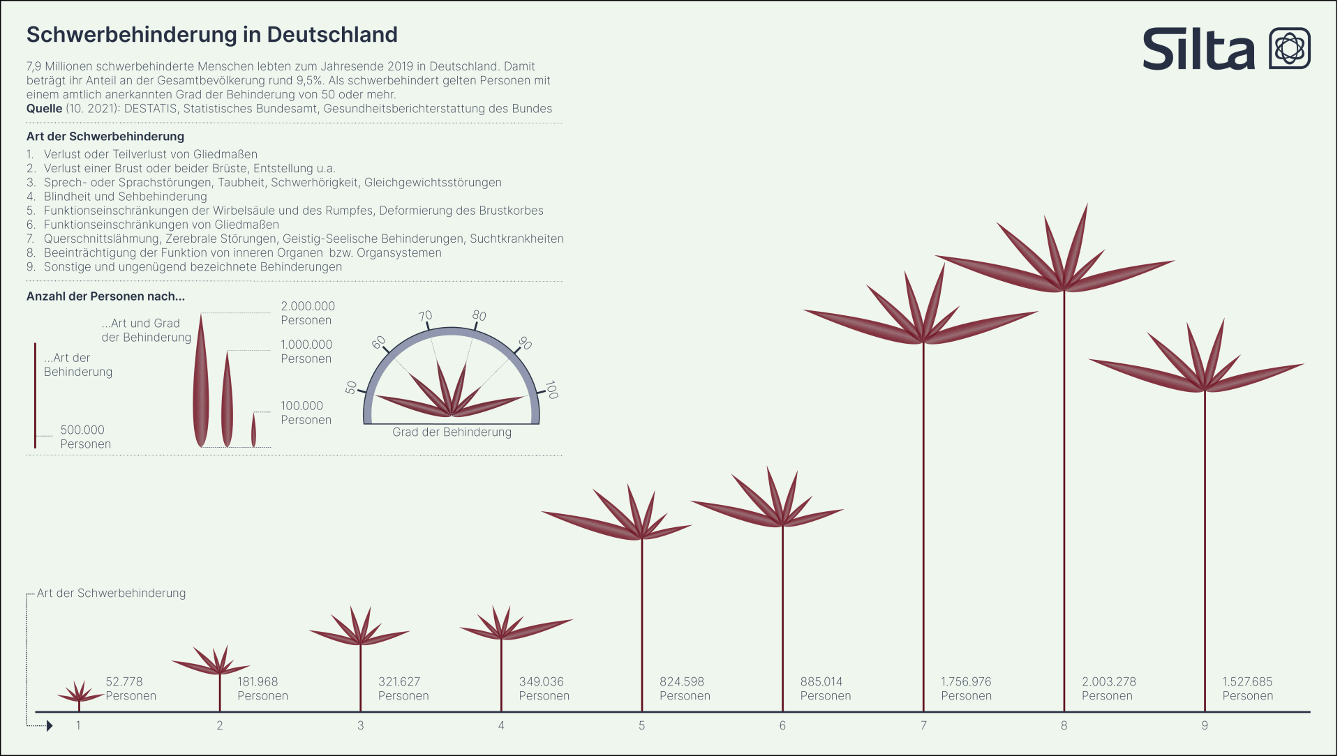 Visualisierung von Daten zur Schwerbehinderung in Deutschland