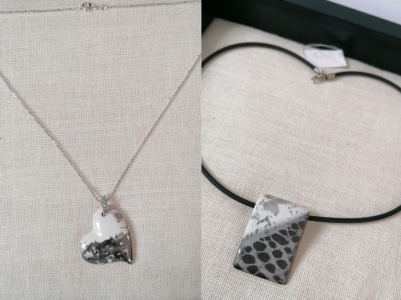 pendentif médaillon peinture sur porcelaine idées de cadeaux artisanaux
