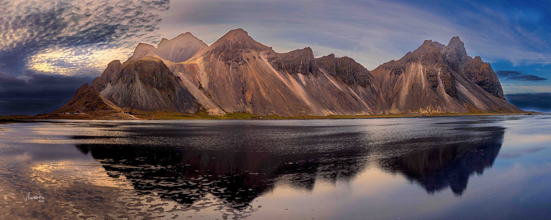 Vestrahorn Vesturhorns, eine Fotografie von Thomas Hartstang, südreiche.art, fine Art Druck, Island, Panorama
