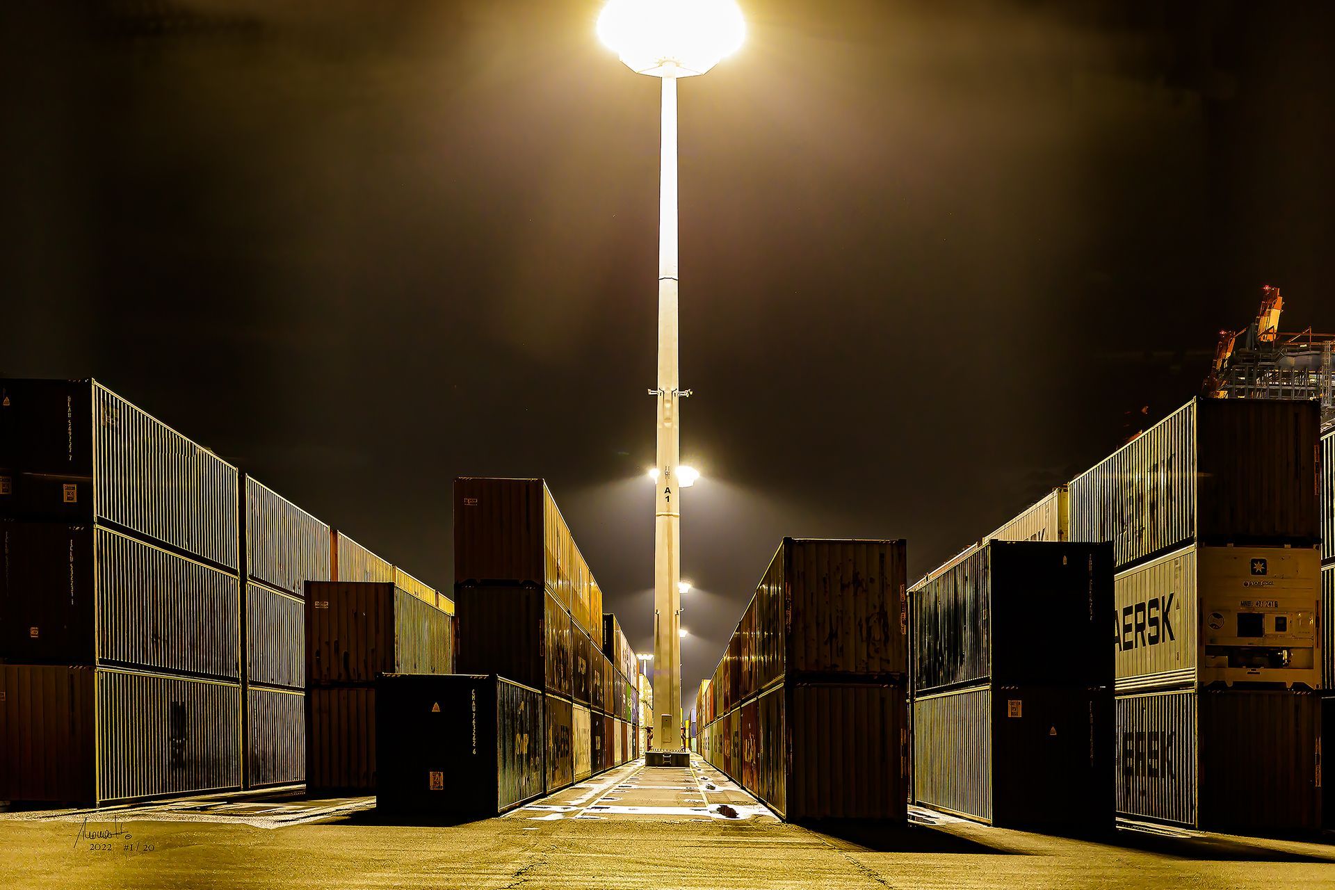 Containerstapel, Fotografie von Thomas Hartstang Containerstapel, Hamburg Hafen, Fotografie von Thomas Hartstang, Atelier Südereiche
