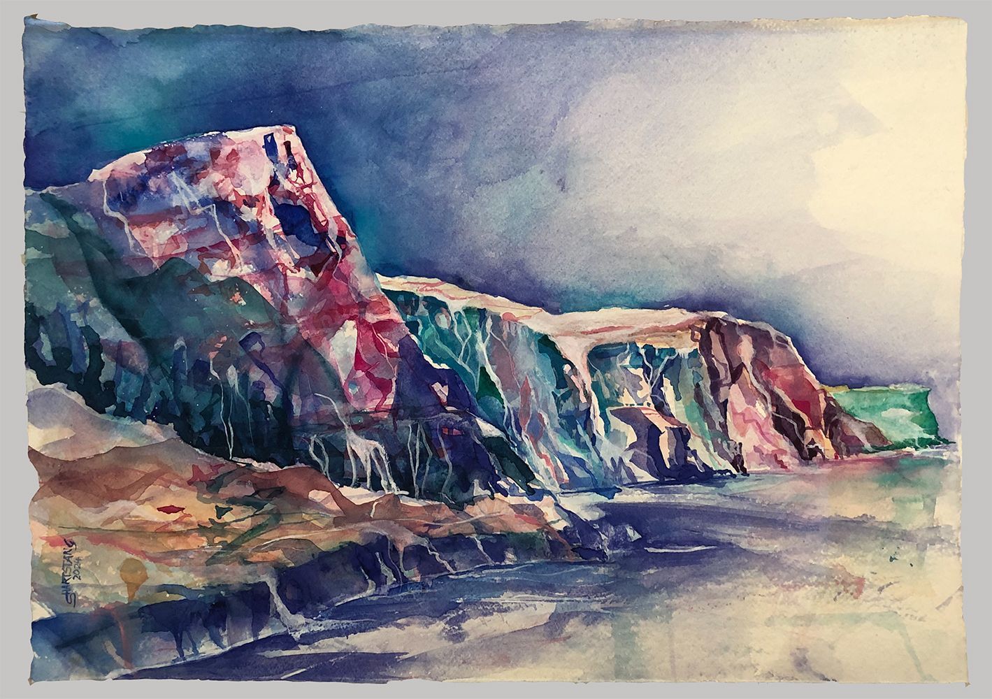 Edinborough Schottland, ein Aquarell von Stephanie Hartstang, Südereiche.Art