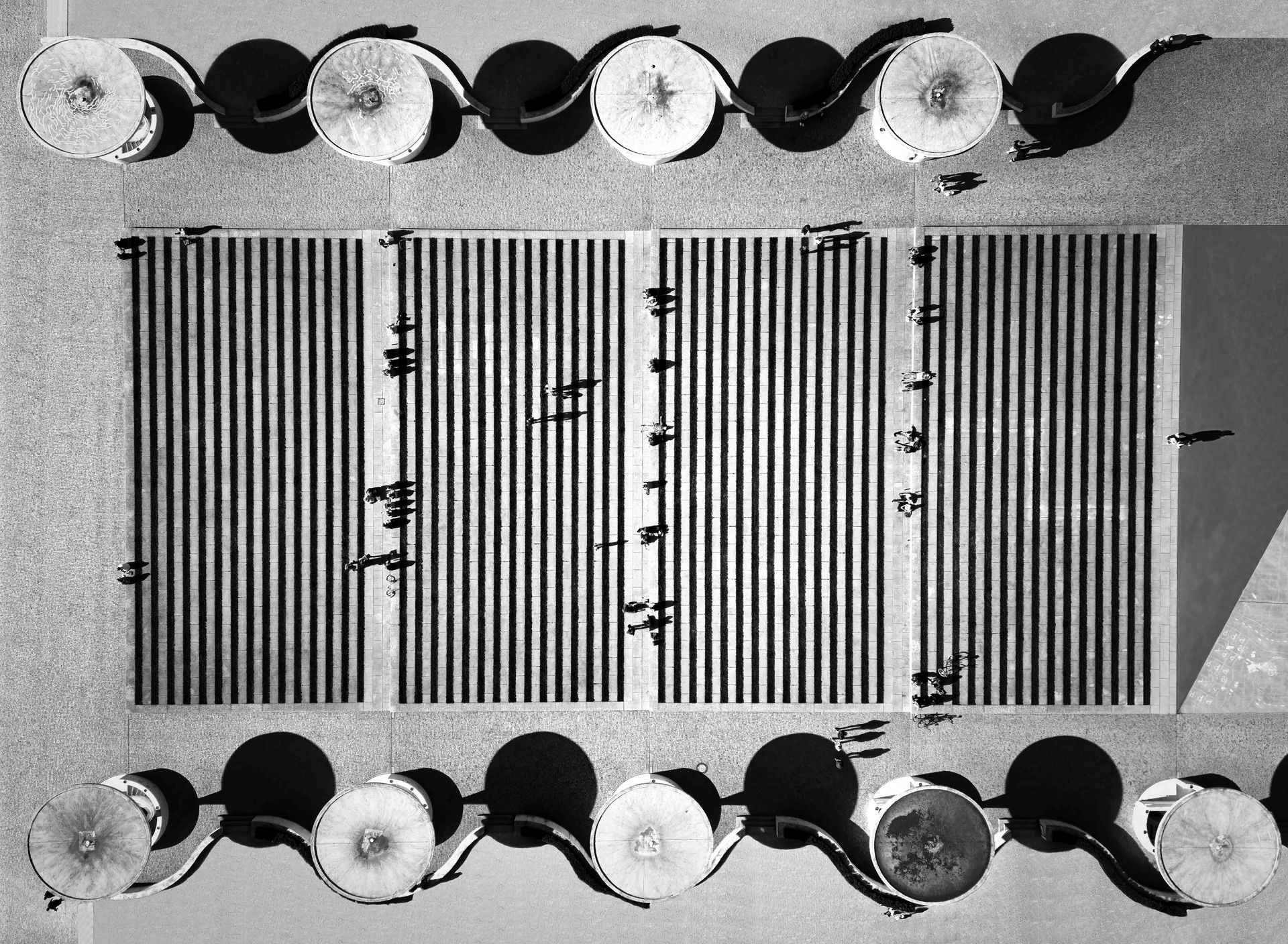 Parkhausdach, Staatstheater Darmstadt, Bauhaus-Stil, Fotografie von Thomas Hartstang, Atelier Südereiche