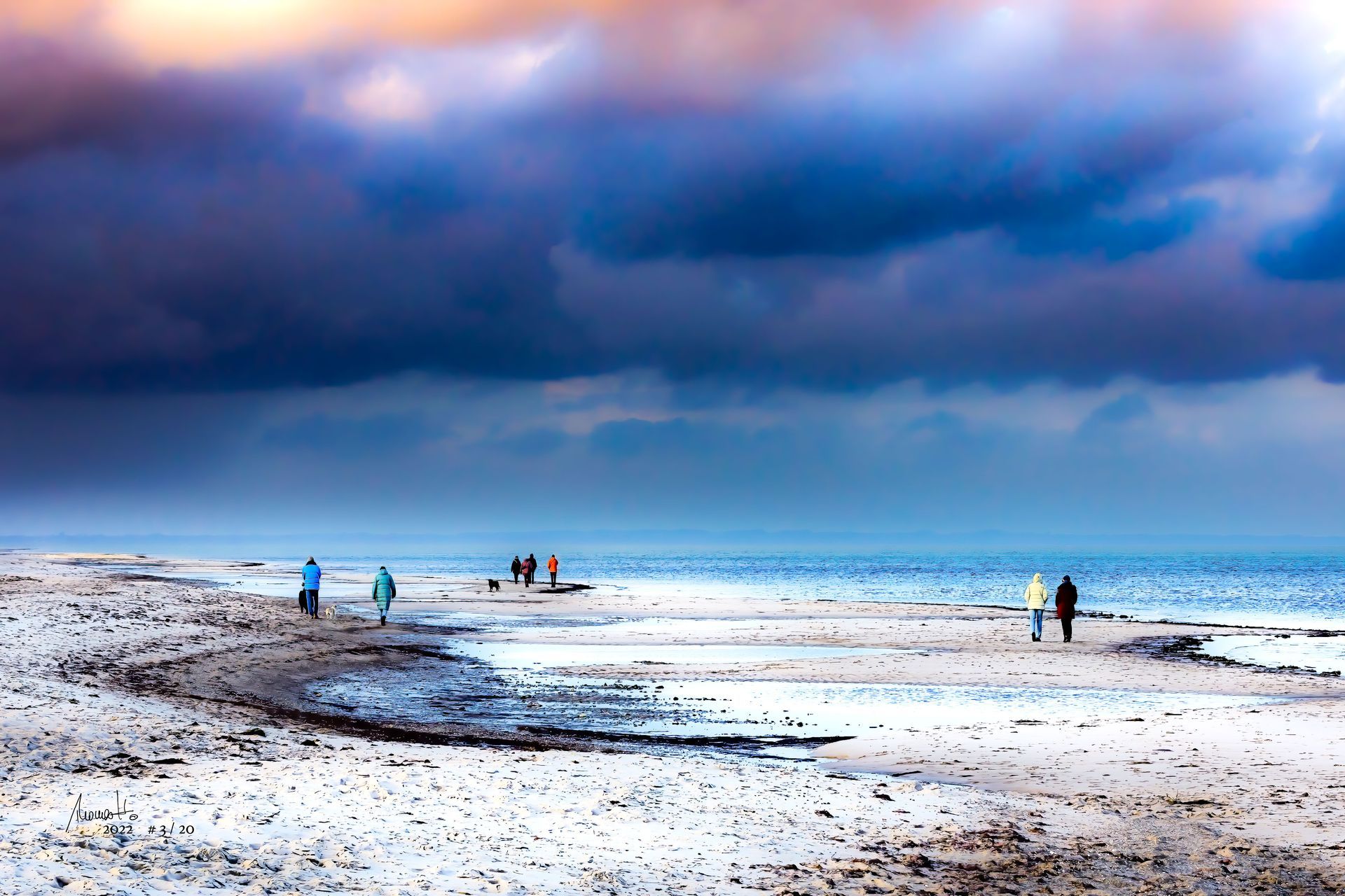 Zwischen Stürme, Fotografie, ein Fine Art Druck aus der Limited Edition Serie von Thomas Hartstang, Suedereiche.Art, Deutschland, Ostsee, Schlei, Pottloch, Falshöft, Strand, Wetter