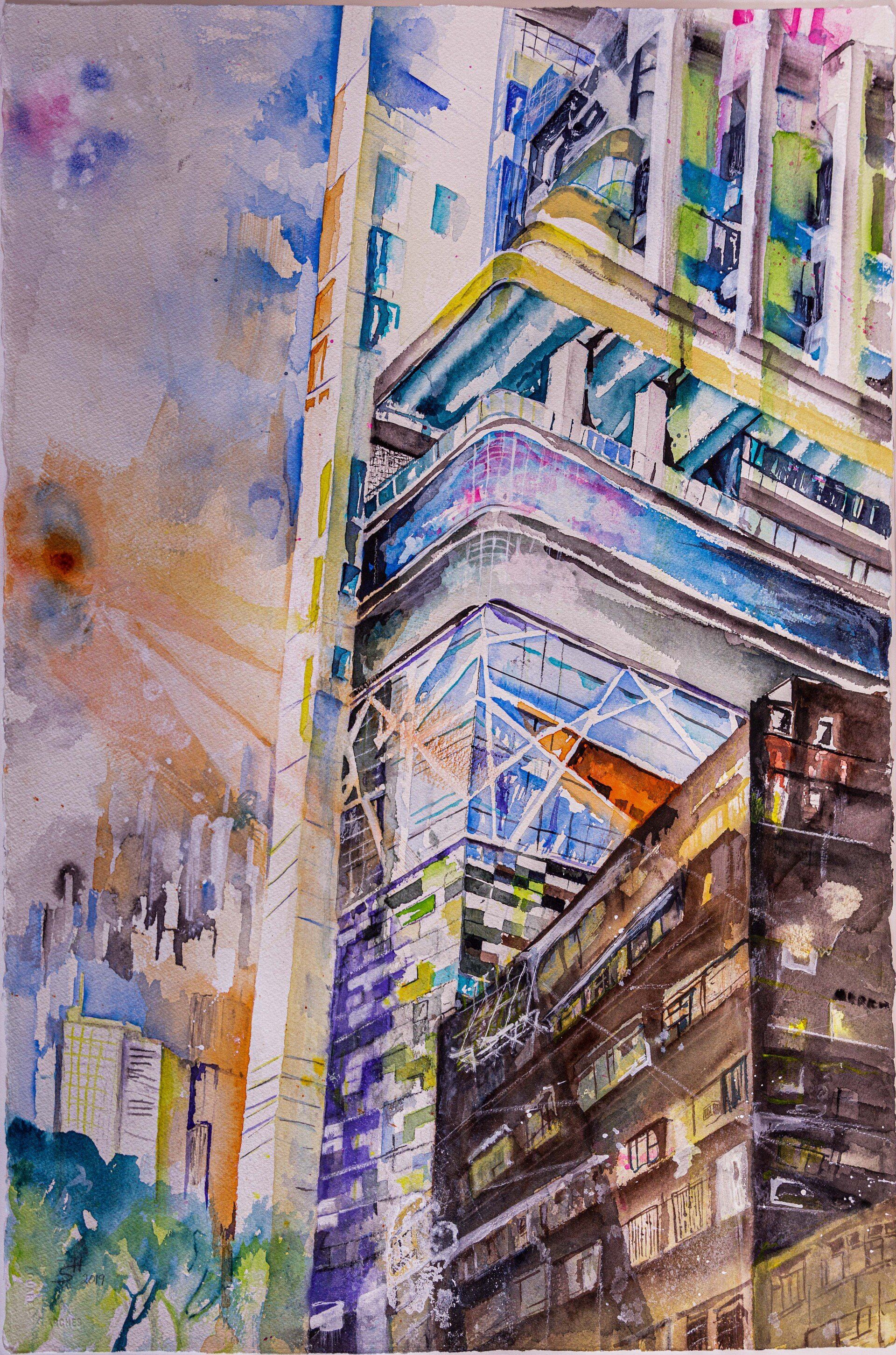 Aquarell Stephanie Hartstang Hongkong The One