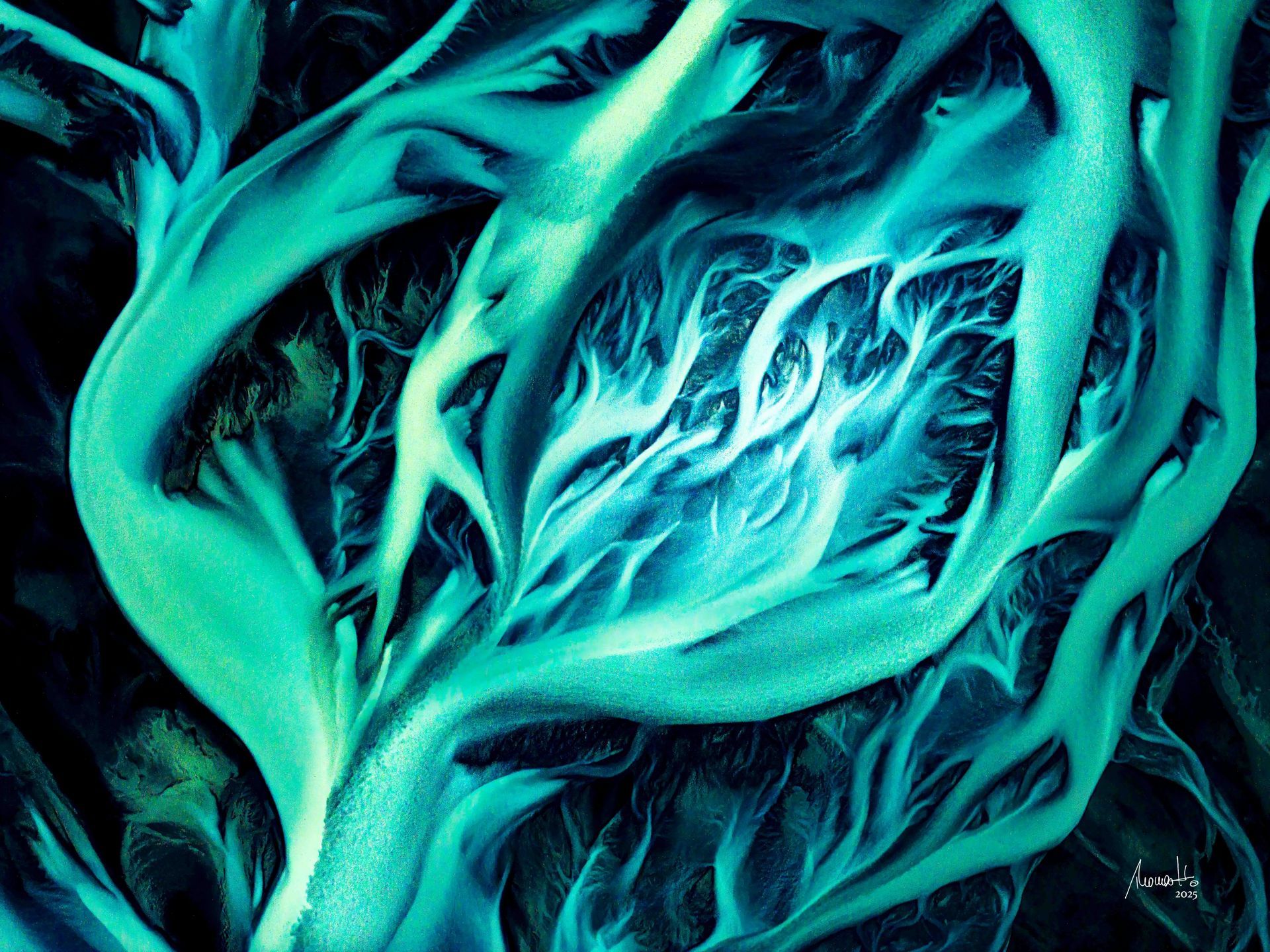 Riverscape, Fotografie, ein Fine Art Druck aus der Limited Edition Serie von Thomas Hartstang, Suedereiche.Art, Island