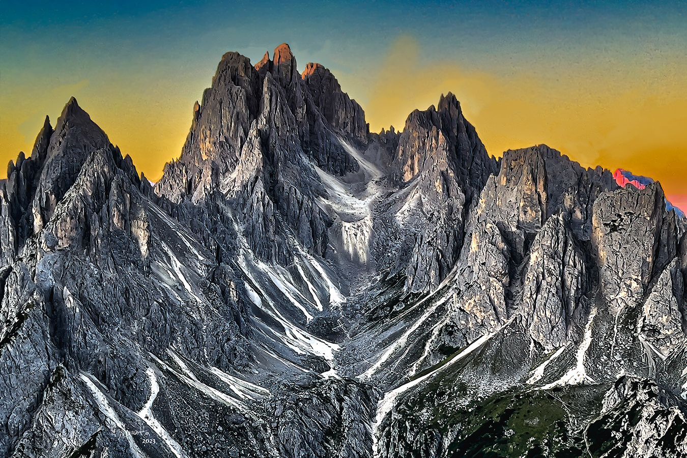 Cadini di Misurina, Fotografie, ein Fine Art Druck aus der Limited Edition Serie von Thomas Hartstang, Suedereiche.Art, Südtiroler Dolomiten, Italien, Alpen, Berge