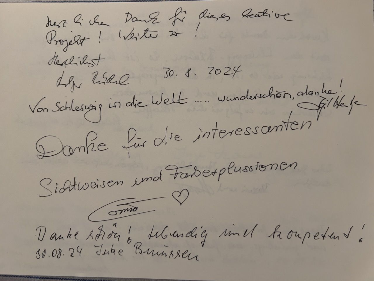 Kundenaussage zur Ausstellung Schleswig - gemalt und fotografiert von Stephanie Hartstang und Thomas Hartstang, Suedereiche.Art