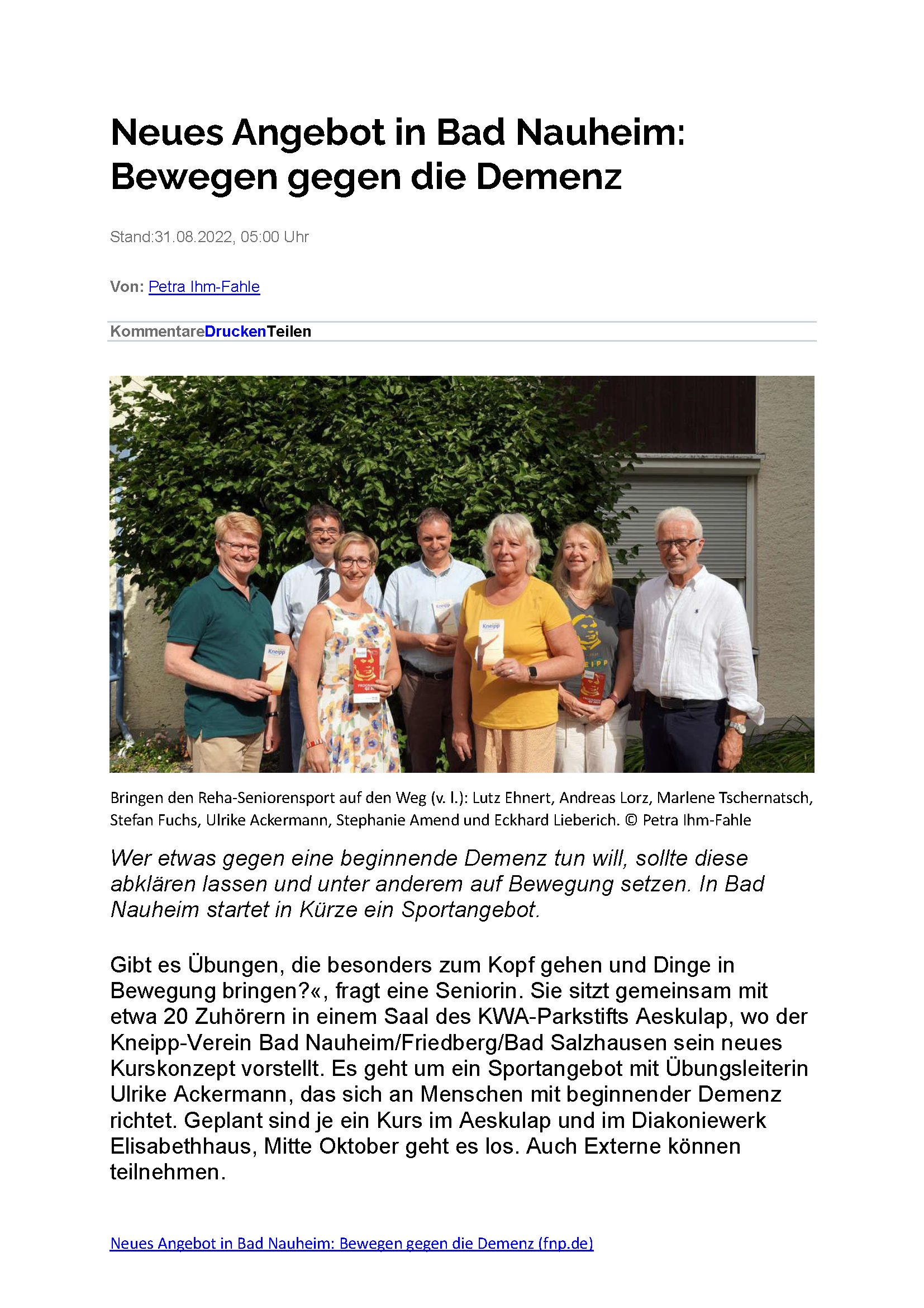Die Weisheiten einer Hummel, Wetterauer Zeitung, Dezember 2020