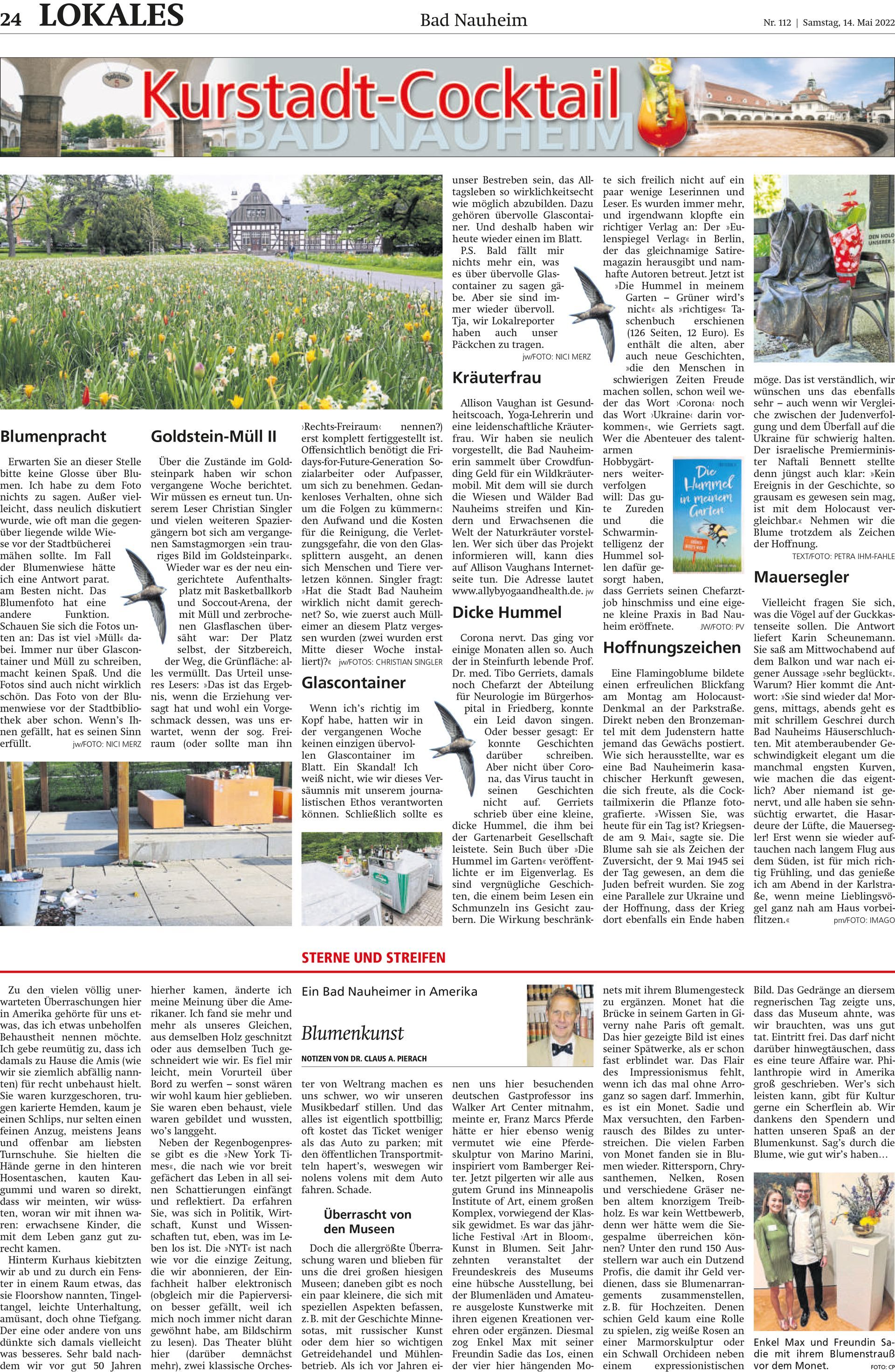 Die dicke Hummel, Wetterauer Zeitung, Mai 2022