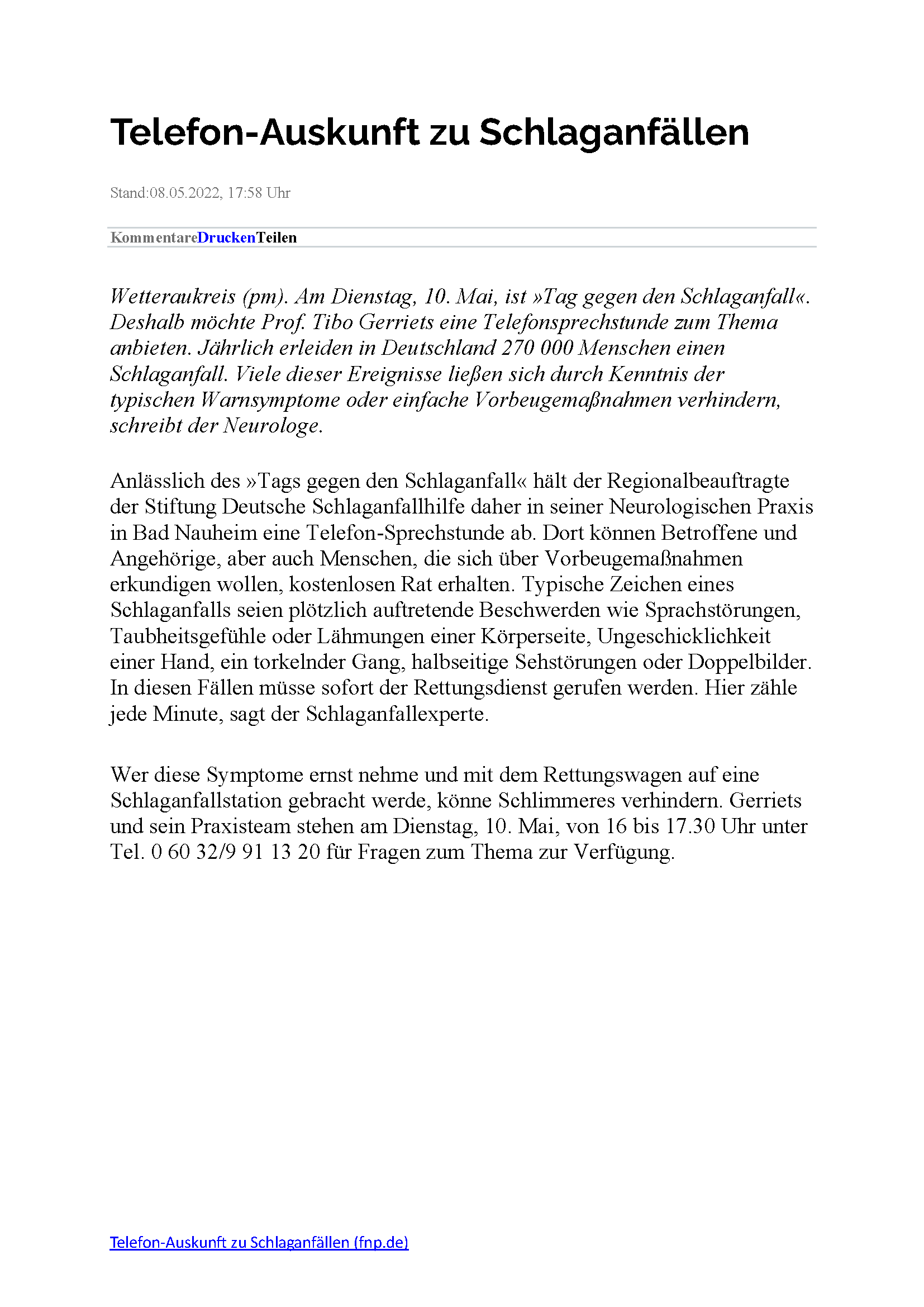 Die Weisheiten einer Hummel, Wetterauer Zeitung, Dezember 2020