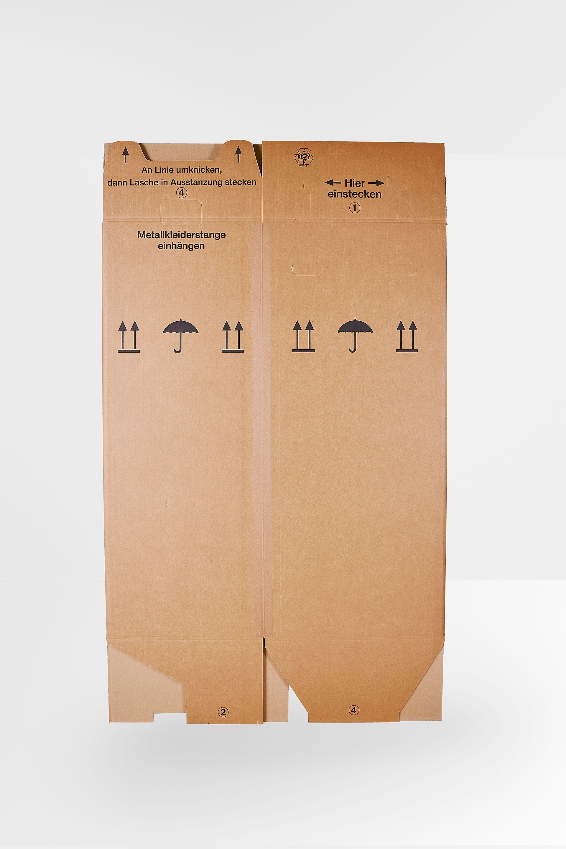 Kleiderbox-frontalansicht-nicht aufgebaut-Fairpack-hamburg