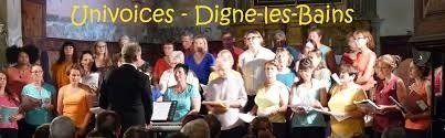 Lundi 19h15-20h45 Salle des Gavots (Digne les Bains) Chorale Univoices - Niveau : débutant à confirmé Prix 175€ plus 10€ d' adhésion pour l'année 2022-23 Répertoire : Musique du monde, Soul Musique, Chanson Française Ouvert à tout le monde