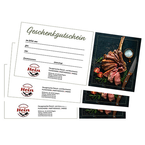 Gutscheine Fleischerei Hein Mügeln Döbeln Waldheim