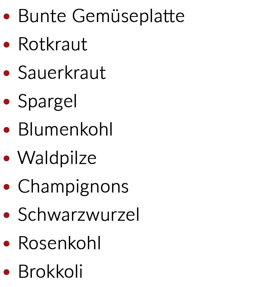 Partyservice Gemüsebeilagen Fleischerei Hein Mügeln