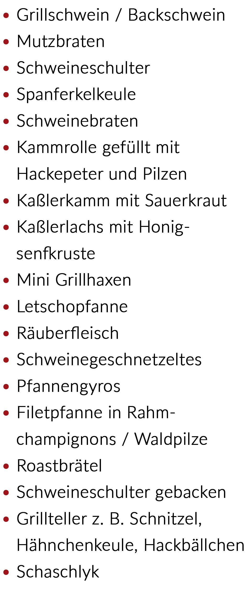 Partyservice Schwein Fleischerei Hein Mügeln