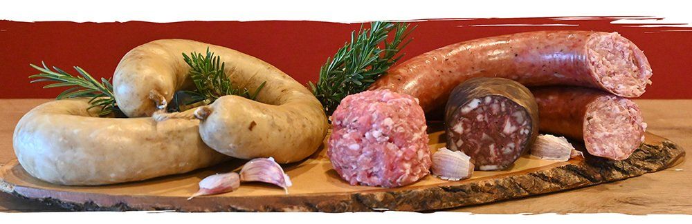 Blutwurst, Hackepeter und Leberwurst Fleischerei Hein Mügeln