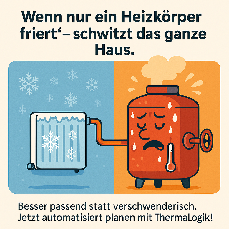 Wenn u ein Heizkörper friert - schwtizt das ganze Haus