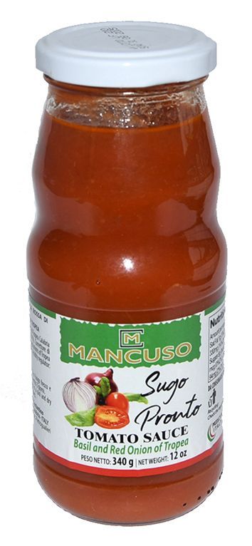MANCUSO1976 - Sugo Pronto con Basilico e Cipolla Rossa di Tropea IGP - italian tomato sauce MANCUSO1976 - Sugo Pronto con Basilico e Cipolla Rossa di Tropea IGP - italian tomato sauce