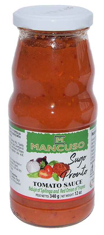 MANCUSO1976 - Sugo Pronto con Nduja di Spilinga e Cipolla Rossa di Tropea IGP - italian tomato sauce MANCUSO1976 - Sugo Pronto con Nduja di Spilinga e Cipolla Rossa di Tropea IGP - italian tomato sauce