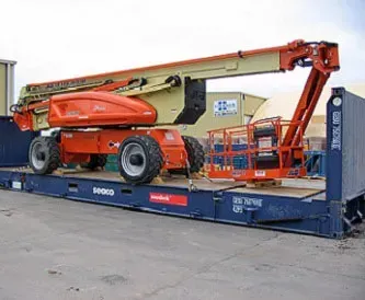 Tuneladora en Flat Rack en puerto Bilbao destino Colombia