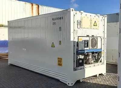 Contenedor refrigerado Reefer con control de temperatura para envíos a Brasil - Sacex Logística.