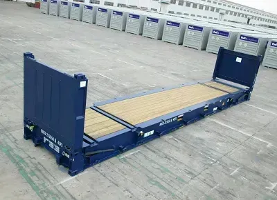 Contenedor Flat Rack para carga sobredimensionada y proyectos industriales a Reino Unido - Sacex Logística.