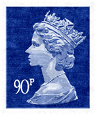 90p Blue Stamp Rug