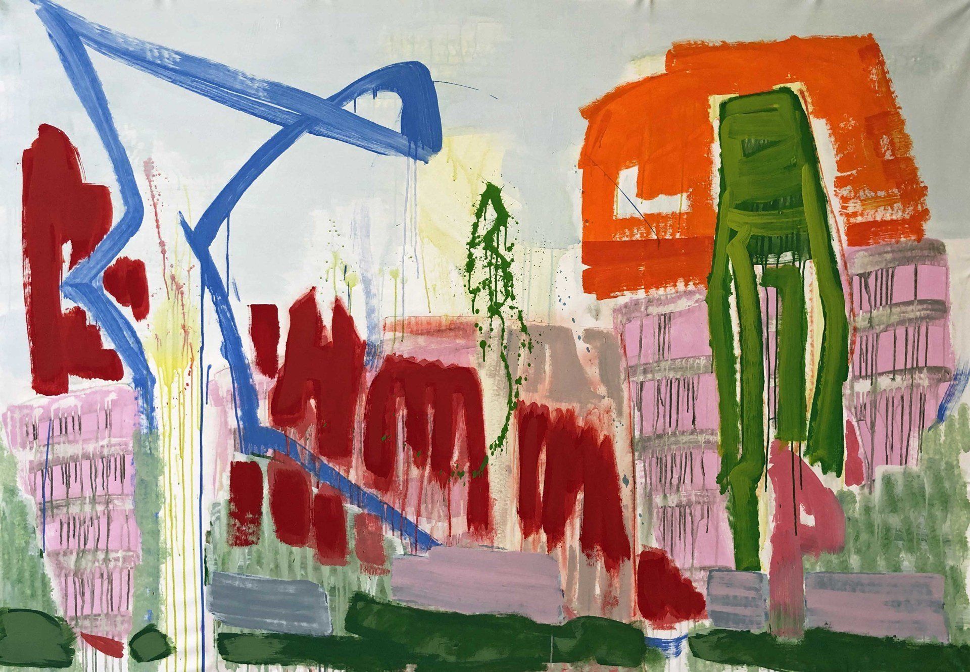 ohne Titel, 150 x 200 cm, Acryl auf Leinwand, 2020