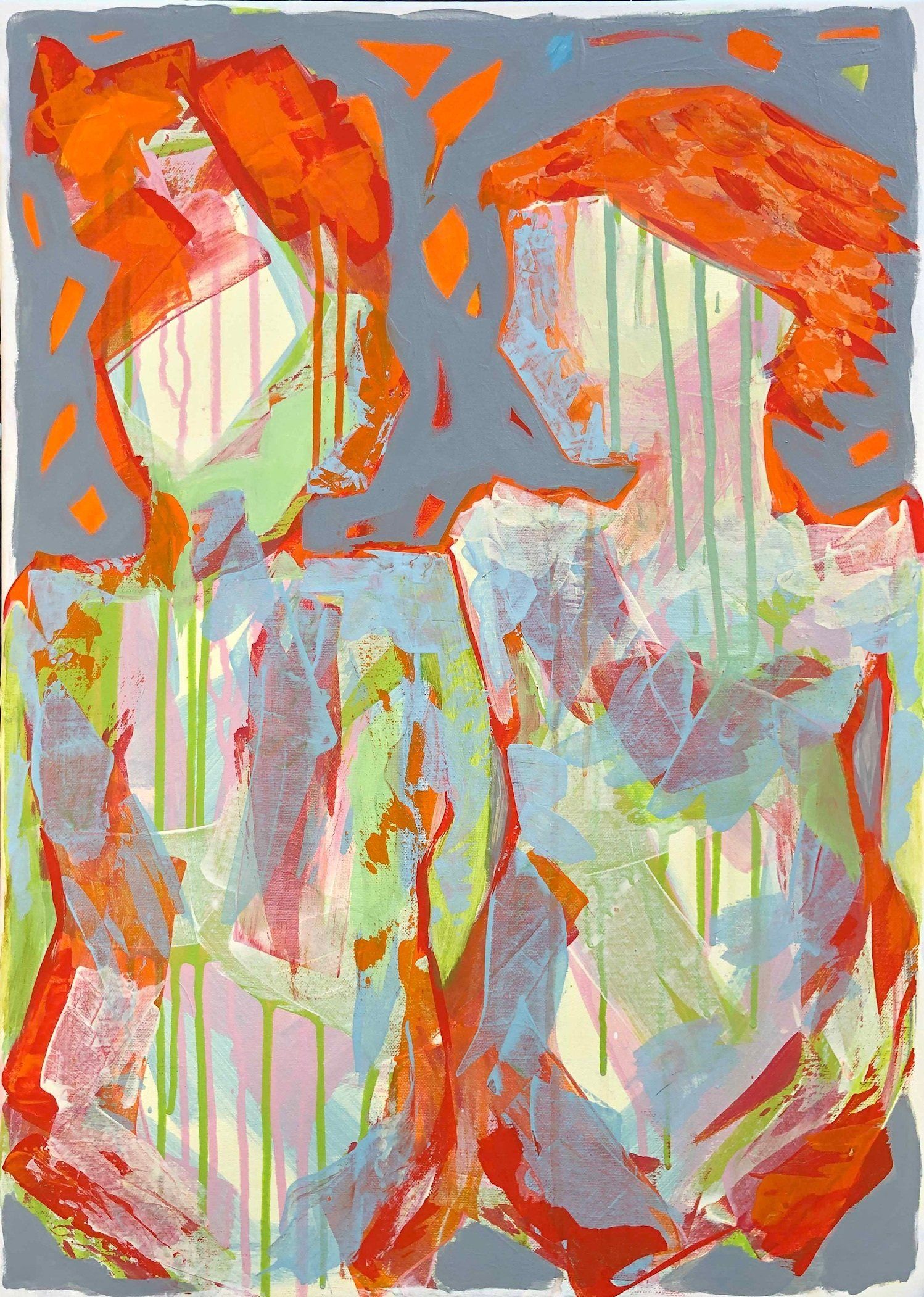 Gespräche 4, 70 x 50 cm, Acryl auf Leinwand, 2020