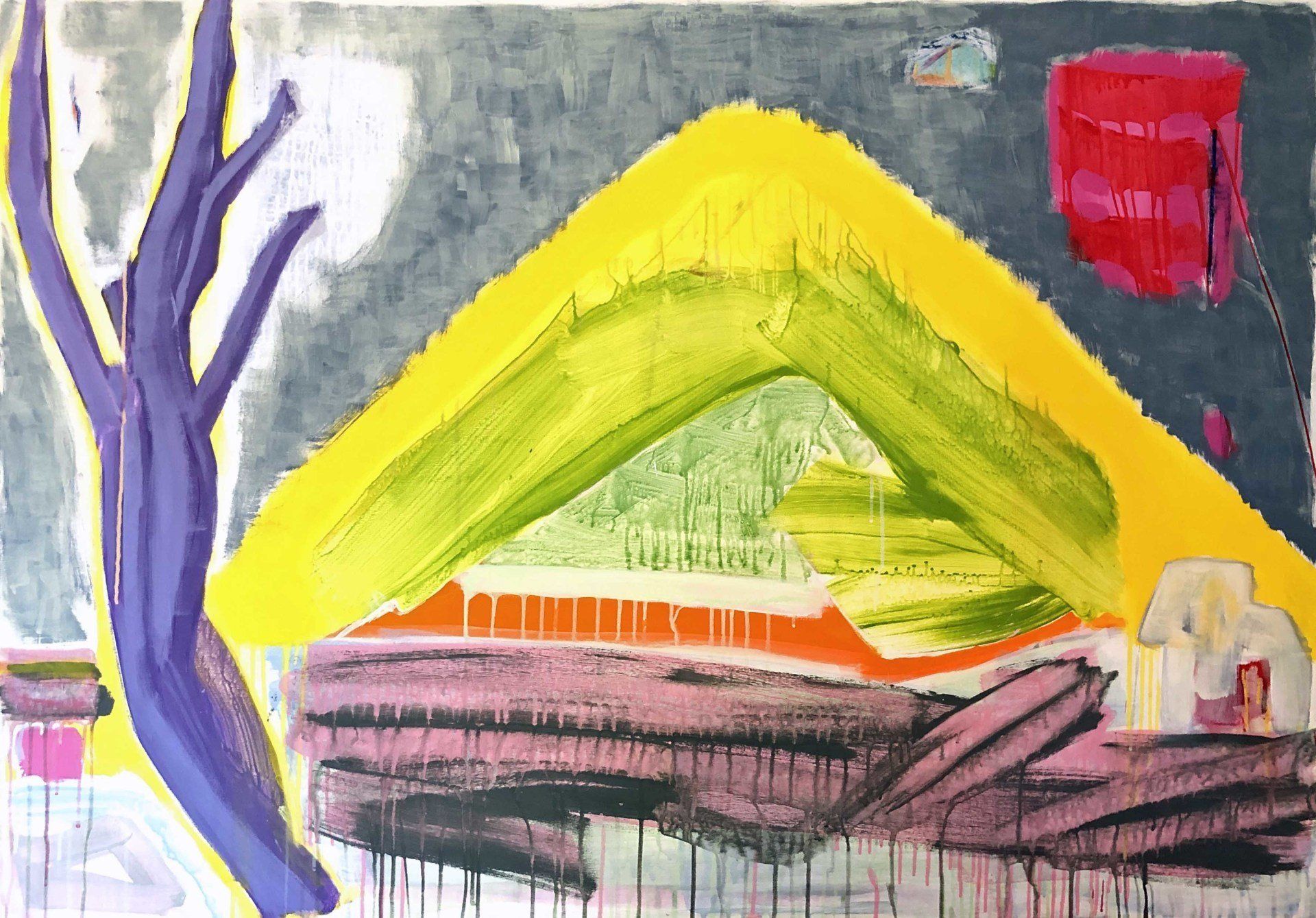 Shelter, 100 x 140 cm, Acryl auf Leinwand, 2020