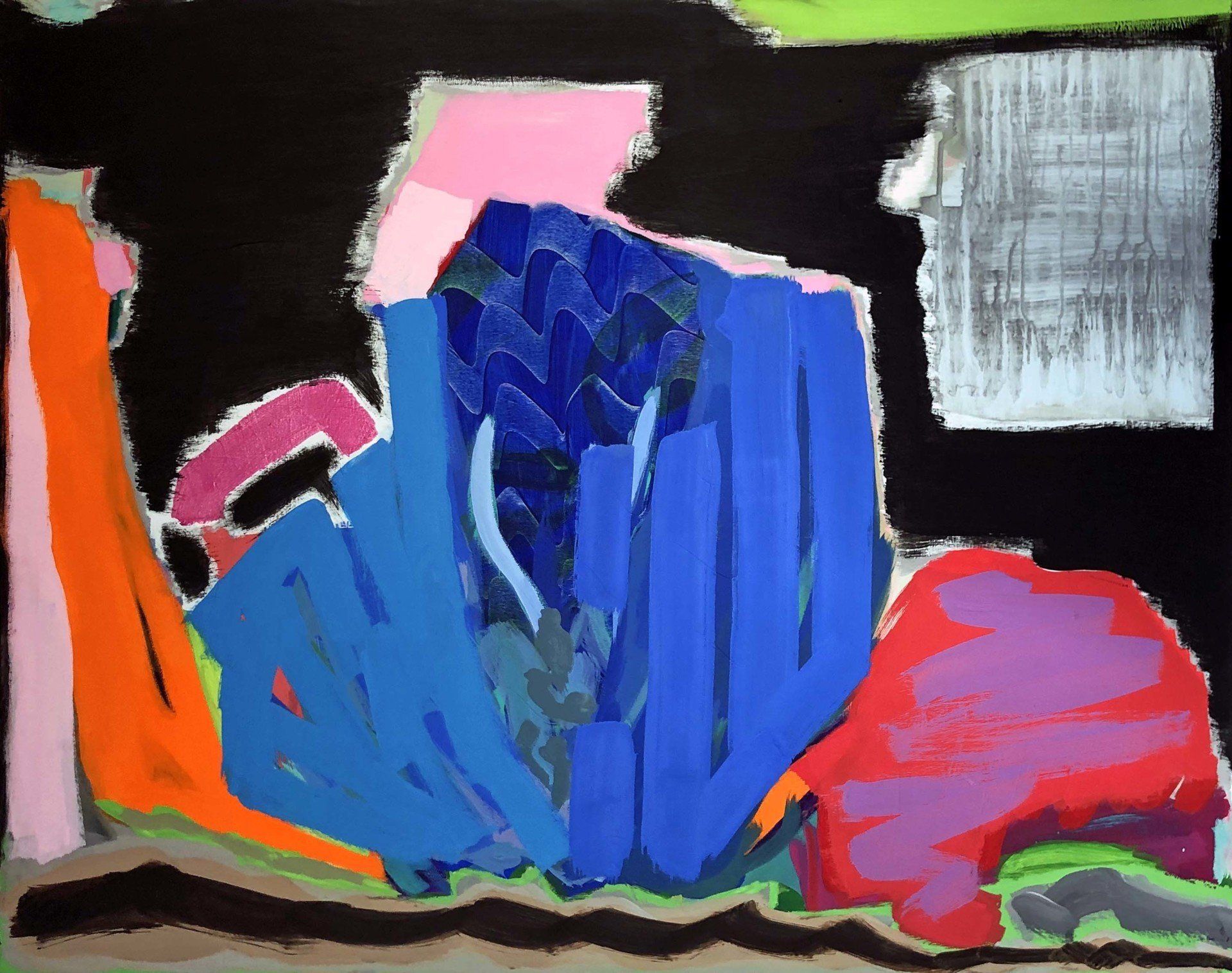 Nacht, 80 x 100 cm, Acryl auf Leinwand, 2019