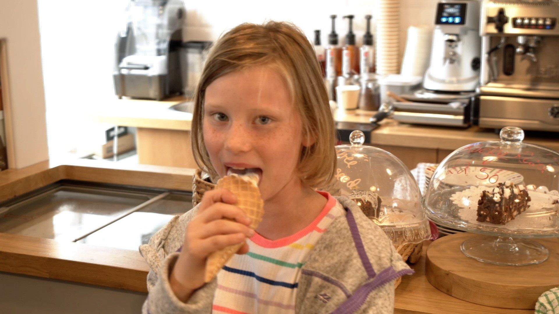 Girl eating ice-cream