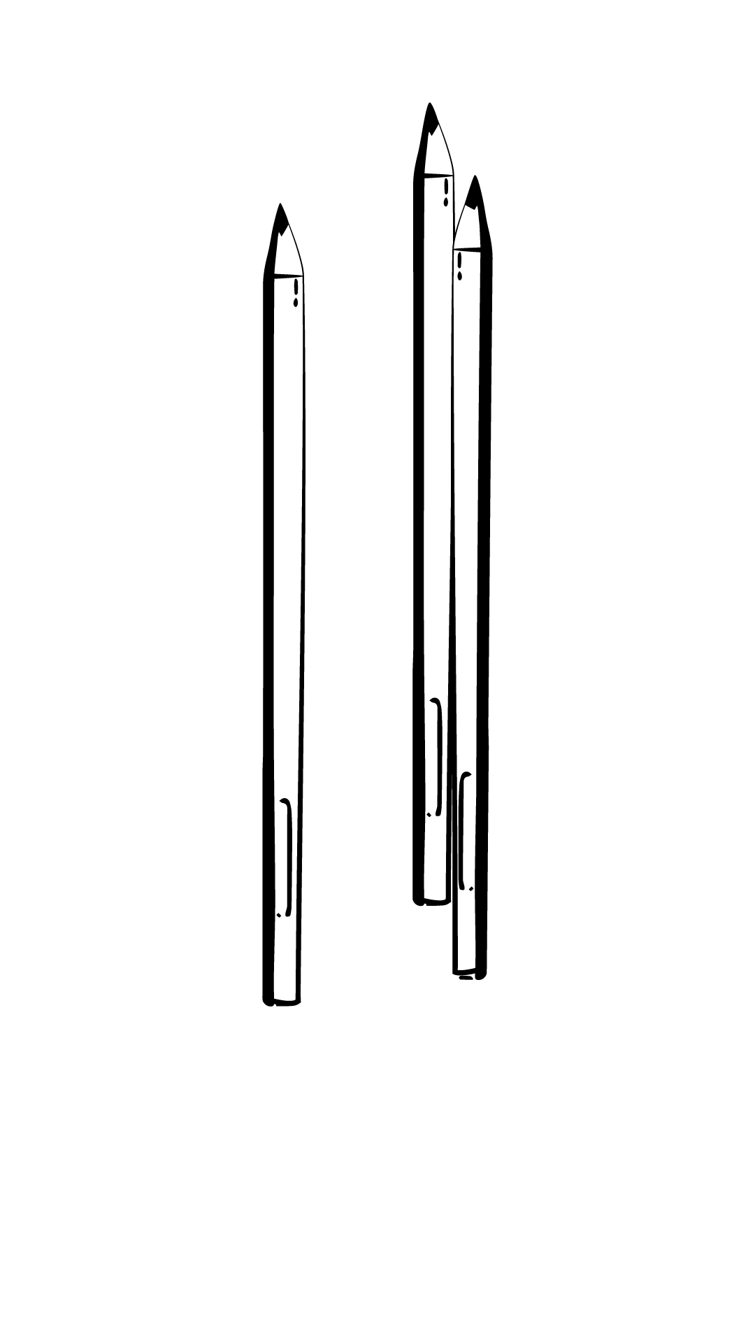 Grafik in schwarz-weiß. Buntstifte.