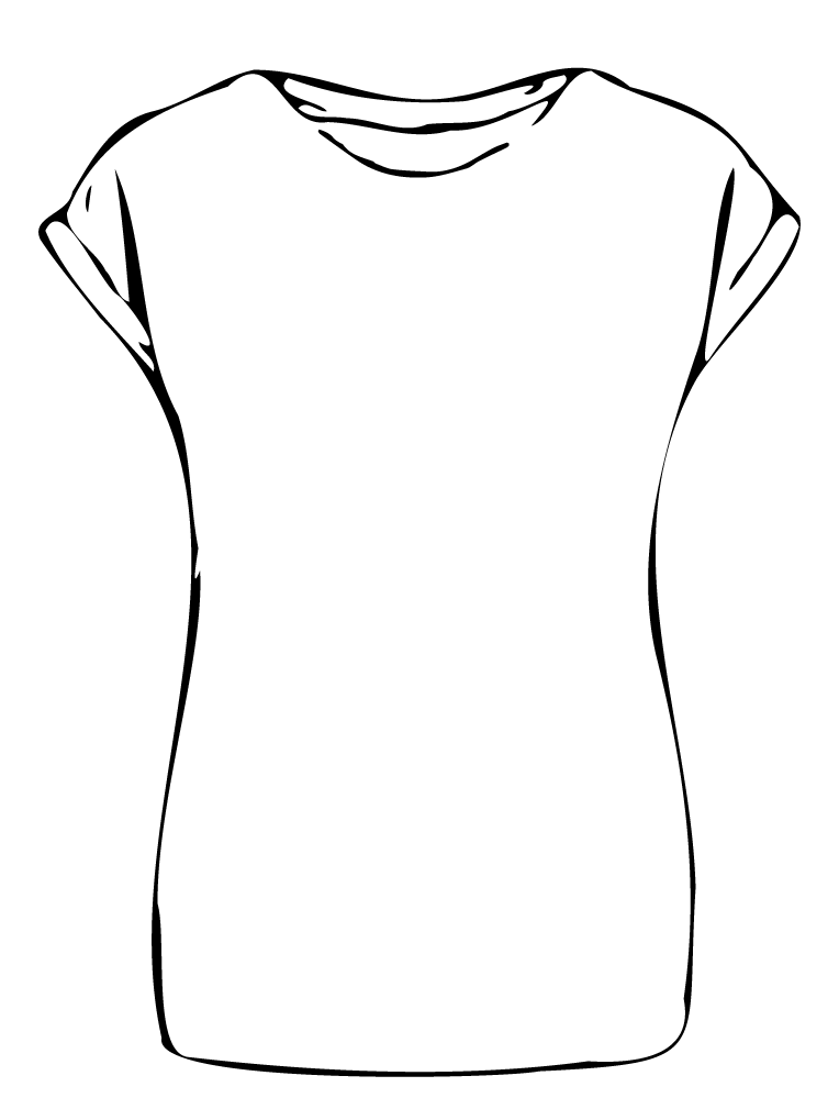 Grafik in schwarz-weiß. T-Shirt.