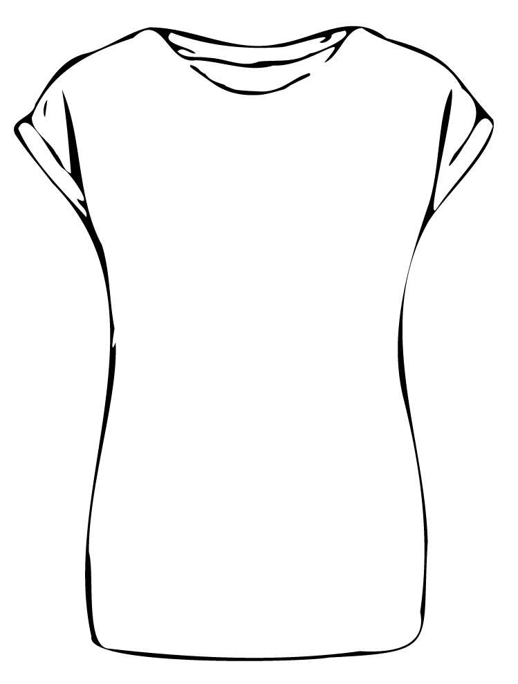 Grafik in schwarz-weiß. T-Shirt.