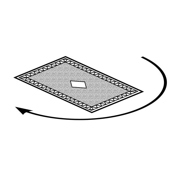 Wir empfehlen einen Teppich regelmäßig zu drehen.