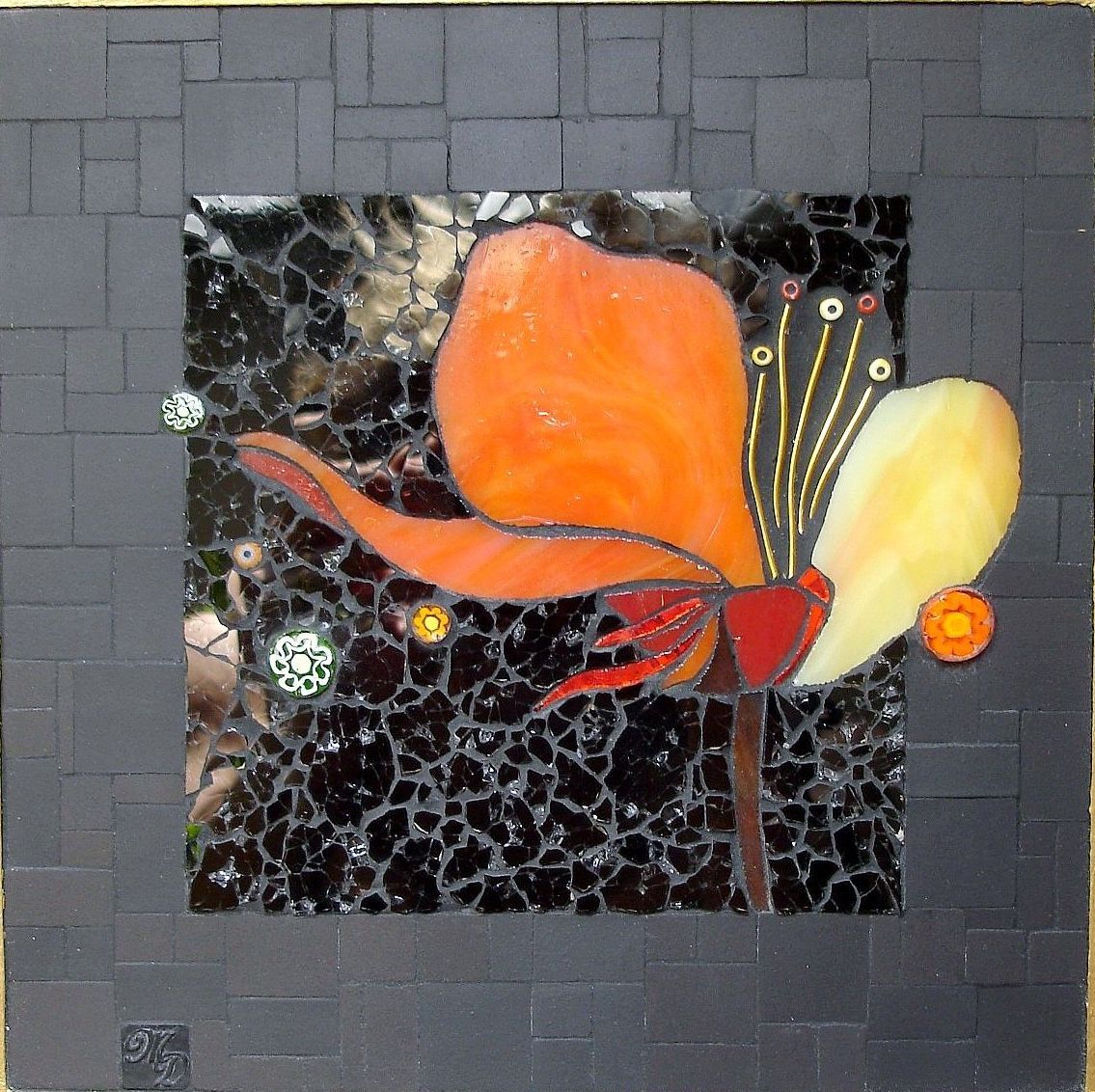 Atelier Romalia Mosaique-stage-Cours-Tableau-Belle de Jour-Île d'Oléron