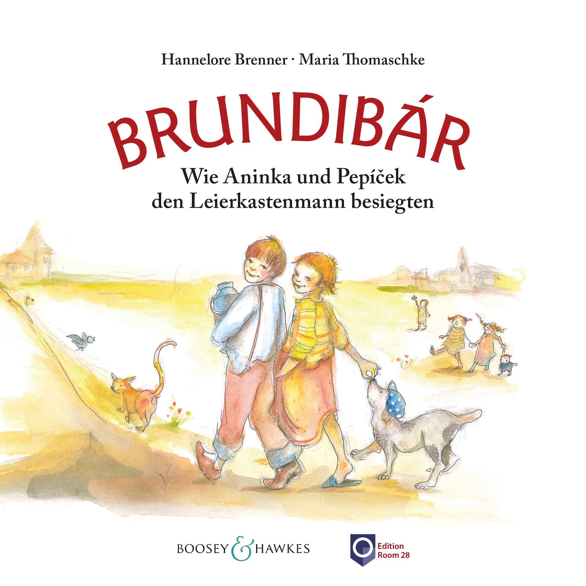 Brundibar-Kinderbuch von Hannelore Brenner mit Bildern von Maria Thomaschke