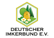 Logo Deutscher Imkerbund: Ein Bienenkorb, davor Gänseblümchen, dahinter Bäume