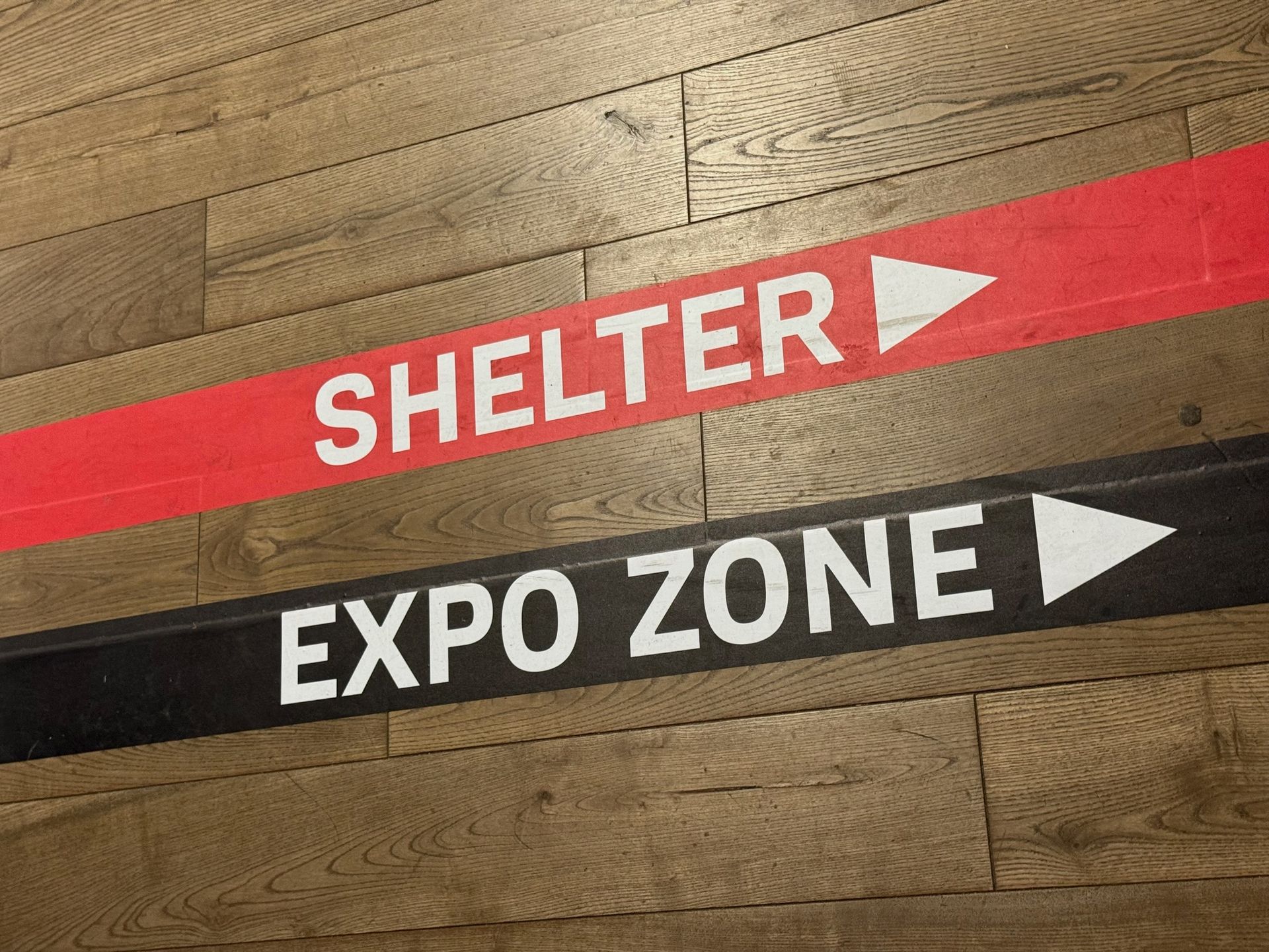 Defense Tech Valley Ukraine Lviv September 2025 Tech exhibition Sign on the floor with Shelter and Expo Zone