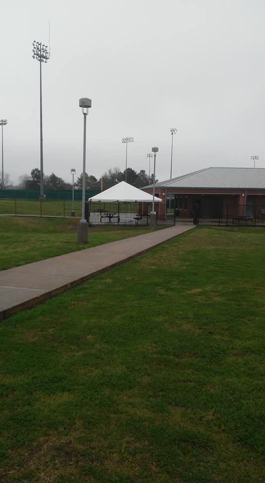 outdoor tent in a public park