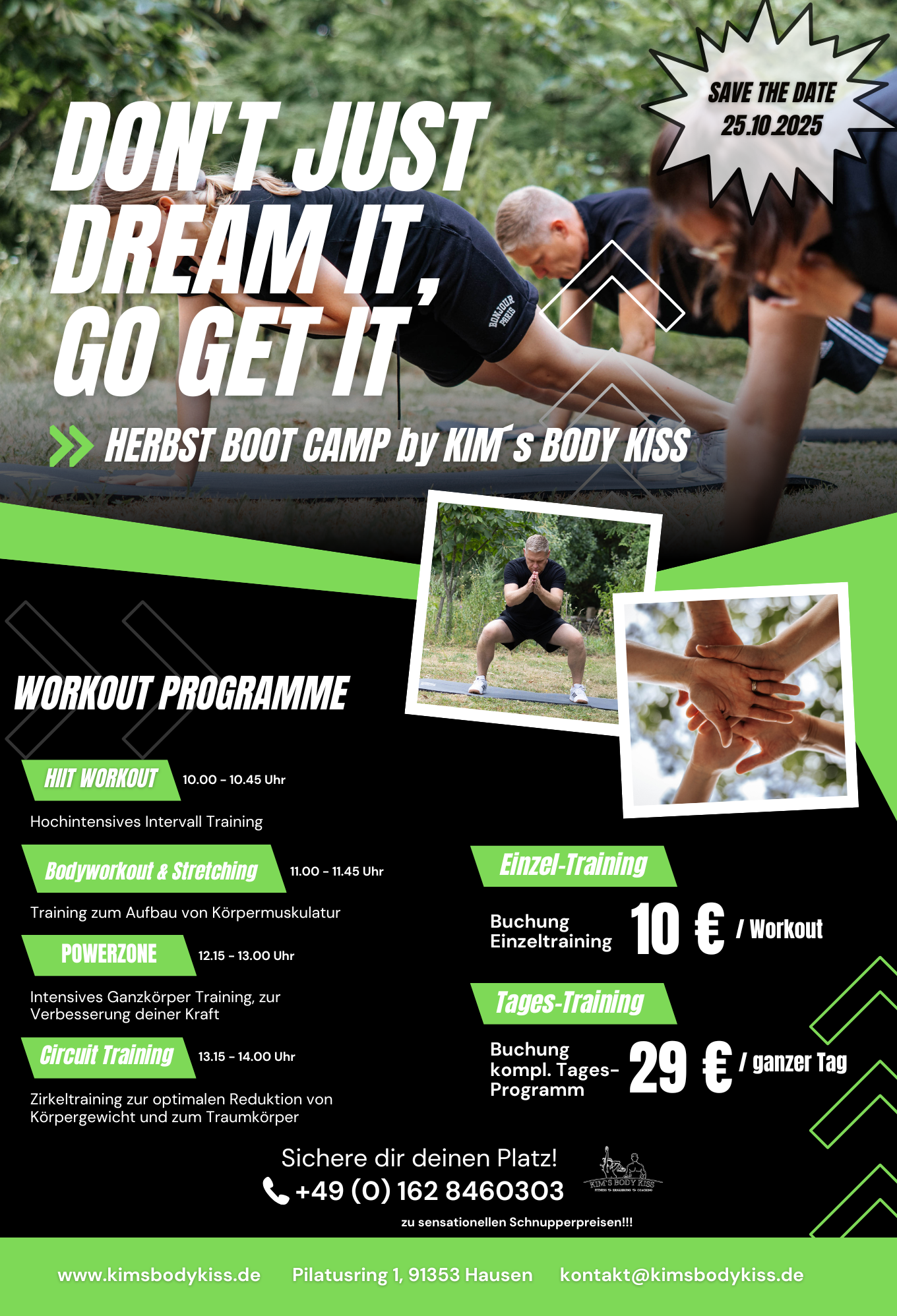 Flyer zur Sommerpause bei Kim's Body Kiss