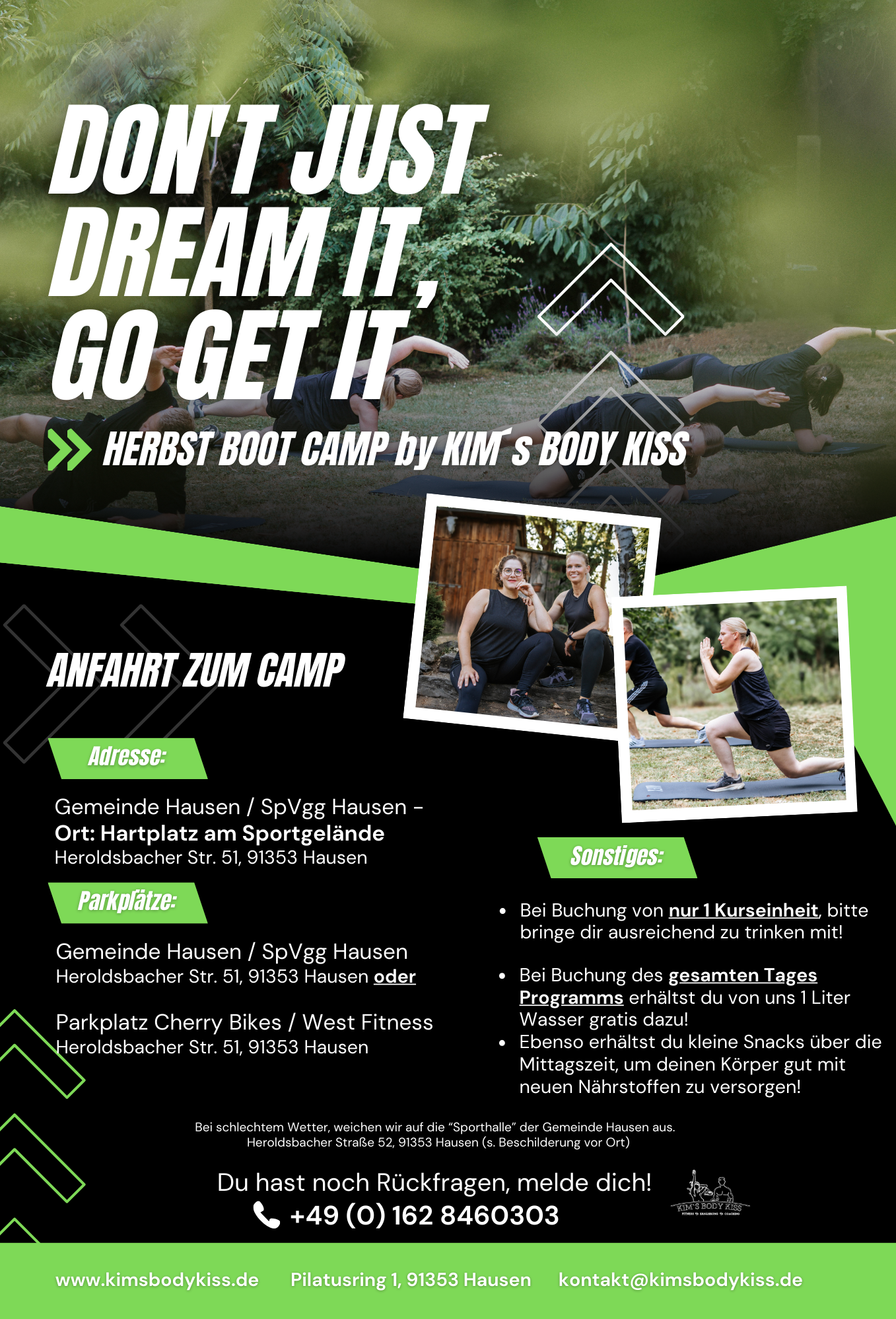 Flyer zur Sommerpause bei Kim's Body Kiss