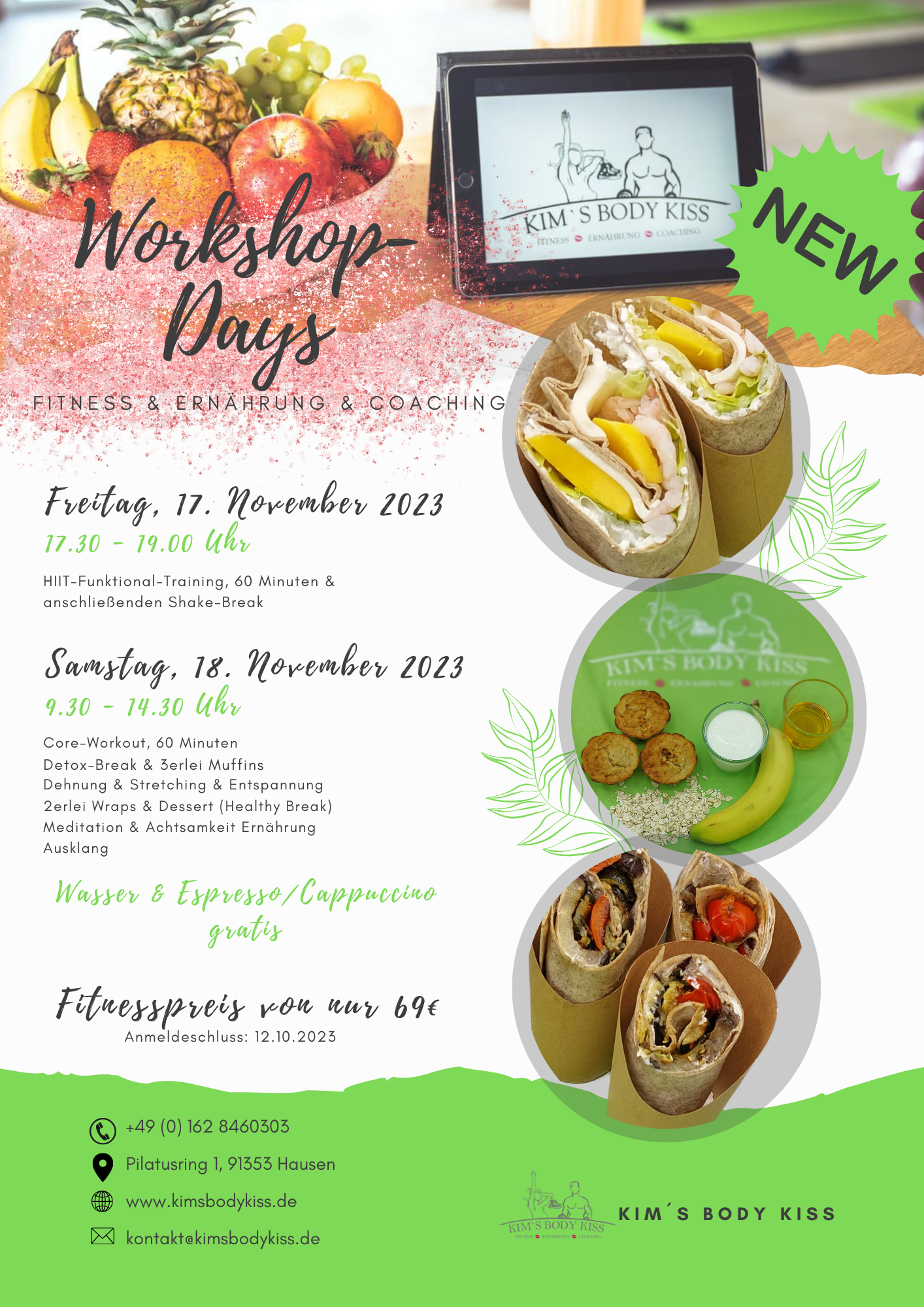 WorkshopDays von Kim's Body Kiss – Teilnahme an einzigartigen Fitness-Workshops für alle, die Fitness verbessern möchten