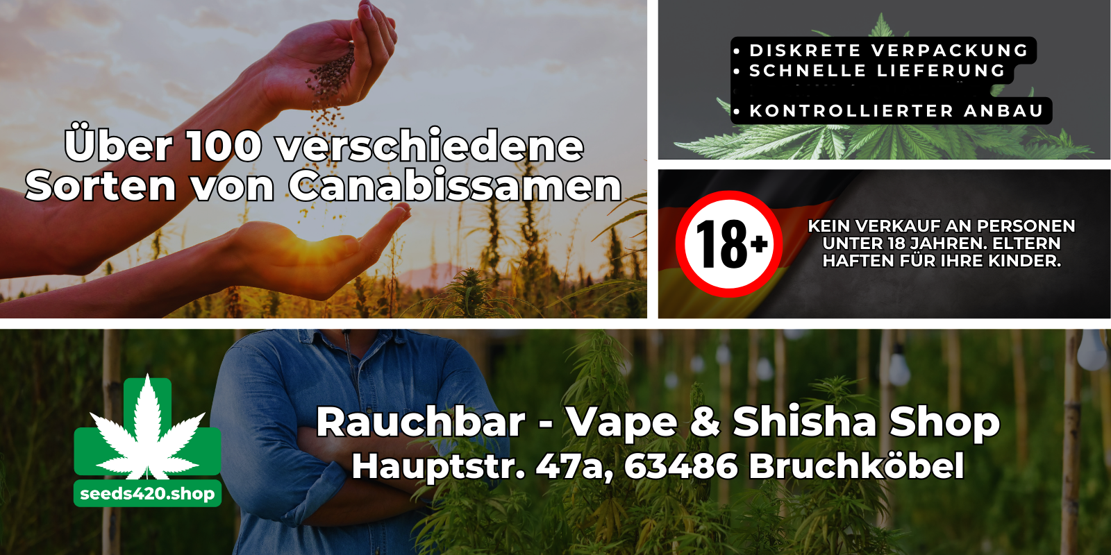 Werbebanner und Hinweise