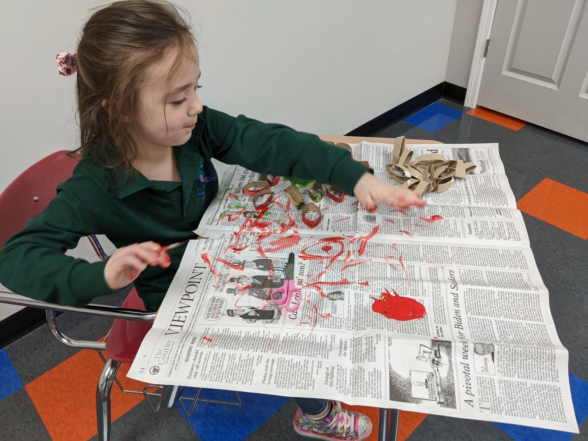 A Sleek Academy Student During Art Class Image