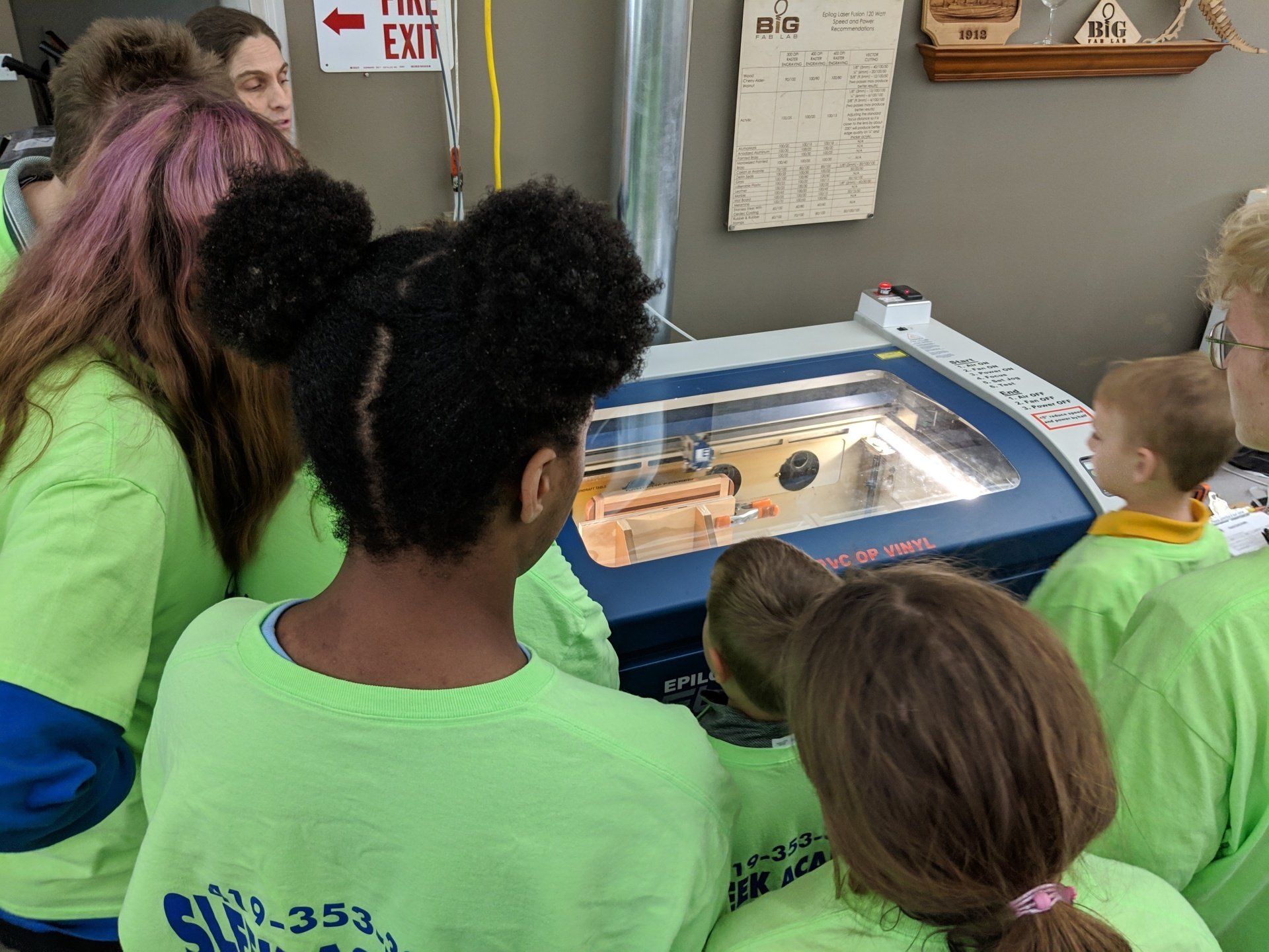Students Watching a 3D Printer Image