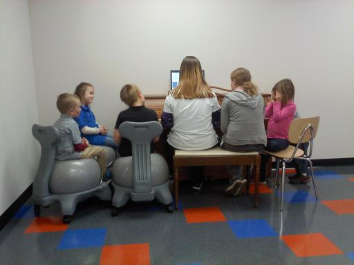 Sleek Academy Students in Music Class Image