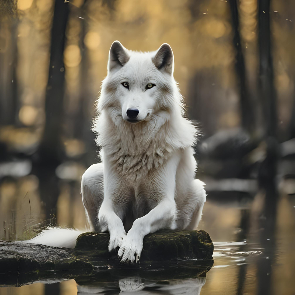 HSP-Gleichgewicht & Balance weißer Wolf Achtsamkeit, Gleichgewicht und Balance als HSP