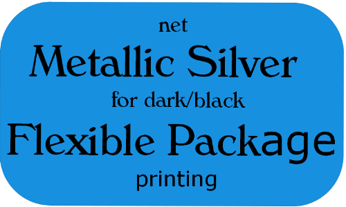 High legibility Metallic Silver Resin Ribbon for dark/black flexible packaging films